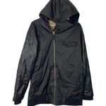 Burton Snow Jacket Dryride White Collection Faux Leather Sleeves Photo 1