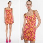 ZARA NWT  JACQUARD DRESS WITH RHINESTONE BLOGGERS FAV PINK SMALL Photo 2