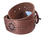Cache  Copper Metallic Leather Nail Head Rhinestone Belt Pant New Sz S/M $98 NWT Photo 2