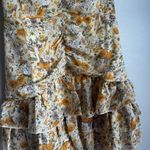 Entro  Floral Mini Dress - Yellow and Cream Photo 1