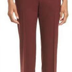 Theory  Treeca 2 Betoken Wool Blend Pants‎ in Burgundy Size 4 Photo 0