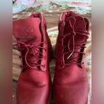 Timberland  Cherry Red Leather Boots Photo 6