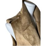 Banana Republic Faux Suede Trench Vest Coat Iced Latte Camel Beige S Quiet Lux Photo 3