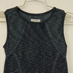 Athleta Fastest Track Size XS Black Space Dye Ruched Muscle Tank Seamless Top Photo 3