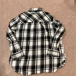 Women's TIME TRU black &white plaid flannel long sleeve shirt Size undefined Photo 6