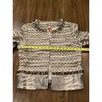 Tory Burch  Vanessa jacket brown cream tweed jewel stone embellished blazer 12 Photo 3