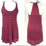 Splendid NEW Pink Navy Striped Sleeveless Fit Flare Tunic Dress Coverup Sz Med Photo 1