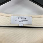 LA LIGNE Edie Cotton Dress Striped Cream Black L Size L Photo 4