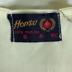 Vintage Nylon Nightgown Ruffled Collar Small Yellow Floral Embroidery Maxi Photo 9