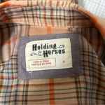 Anthropologie Holding Horses Shirt Women Size 4 Tan Rose Western Boho Cottage Photo 2