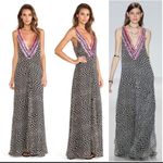 Mara Hoffman  sequins black and white chiffon maxi Flowy dress Photo 2