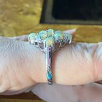 Natural Honey Opal Sterling Silver Cocktail Ring Size 7 Photo 2