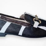 ALFANI Step N Flex Calf Hair Loafers With Brass Horse Bit Detail Size 6 | EUC White Photo 4