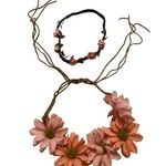 Boho Flower Crown Headbands Hair Accessories Floral Princess Pink Photo 0