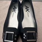 Anne Klein  Black Flats with Silver buckle Accents Brand new! Photo 0