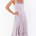 Show Me Your Mumu NEW w/o tags✨ Claire midi dress. Dusty purple Luxe Satin Photo 0