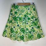 Gap Floral Green A-Line Cotton Skirt Fully Lined Size 6 Y2K Boho Barbie Cowgirl Photo 3