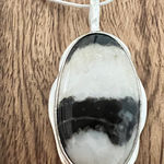 925 Sterling Silver White buffalo Turquoise Necklace Womens Gemstone Jewelry Black Photo 0