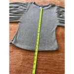 Hudson Gray  Waffle Knit Long  puff Sleeve top Photo 3