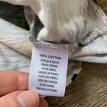 Habitat  Gray Floral V-Neck Top S Photo 3