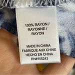 Bobeau Studio B by Dress Tie-Dye Blue White Shift Size Large Short Sleeve Rayon Photo 12