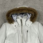 wilson's leather  Maxima Coat Womens XL White Faux Fur Hooded Jacket Insulated Photo 1