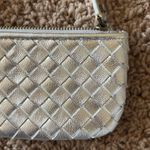 COCHNI Italy Silver Braided Leather Coin Pouch Small Zip Pouch Wristlet Dust Bag Photo 8