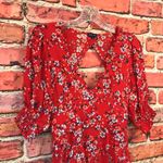 Blue Life Revolve Red Floral Amaris Mini Dress Photo 5