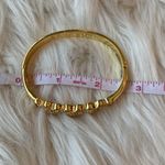 Betsey Johnson  Gold-Tone Triple Heart Pavé Bangle Bracelet Photo 4