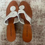 Jack Rogers  USA Western White Leather Wedge Sandals Women’s Size 11 Photo 5