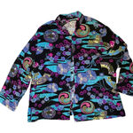 $158 New Vikki Vi 4X 4XL Jacket Cardigan Blazer Shirt Top Slinky Stretch Artsy Black Photo 0