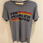 Aviator Nation  Womens The Peoples Open Graphic T Shirt Gray Size Small Photo 0