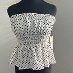 Haute Monde NWT Polka Dot Strapless Top Photo 0