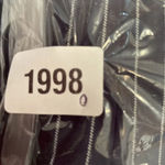 Chico's  Women’s 1 US 8/10 Blazer Jacket Blue White Stripe Faux‎ Pearl Buttons Photo 9