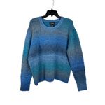Karen Kane  Womens Sweater Large Blue Ombre Crew Neck Long Sleeve Knit‎ Photo 2