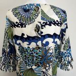 Tibi NEW YORK printed silk blouse under the sea print in white size 6? Photo 3