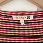 Sundry  Ribbed Racerback Mini Fitted Bodycon Dress Multicolor Stripe Size 1 (S) Photo 7