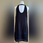 Kenar Black Sheer Ruffle’s In Front Sleeveless Cut Out Back 2 Buttons Sz 14 Photo 6