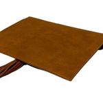 Envelope Clutch Embroidered Detail Leather Tassel Brown Photo 6