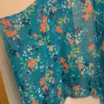Blue floral CY Fashion sz S boho festival concert lightweight summer flowy Photo 3