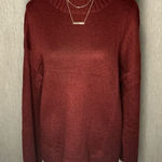 Elegant Maroon Oversized Sweater Size Medium Red Photo 0