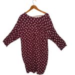 Old Navy ‎ Womens XL Short Tunic Dress Floral Print Maroon Casual BOHO Festival Photo 1