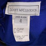 Gunne Sax Jackie O Maxi Blue Satin Sleeveless Dress Gown Vintage McClintock Photo 5