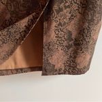 Briggs New York Brown & Cream Long Floral Print Pencil Skirt Photo 1