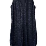 French Connection Flat Half Beaded Navy Blue Slip Dress Women's Size 4 Photo 0