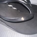 Ralph Lauren Lauren  Jalen Wedge Flip Flop Womens 10B Sandals Black White Stripe Photo 3