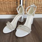 White pearl Heels Size 6 Photo 1