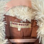 Free People NWOT Crafted Floral Bomber Jacket zip up with fur collar XS Photo 7