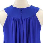 Vince Camuto Blue Rhinestone Yoke Neck Mini Tent Dress Photo 8