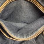 American West TrueLu Brown Leather Tote Bag Purse Denim Lined Shoulder Bag Photo 8